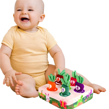 CarrotHunt | Diversión interactiva para olfatear - Alfombra de juego de peluche interactiva en forma de zanahoria para animales pequeños